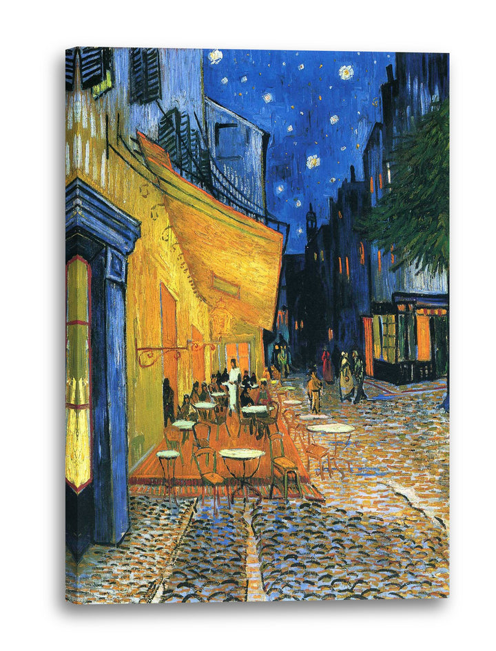 Printed Paintings Leinwand (60x80cm): Vincent Van Gogh - Nachtcafé/Nachts vor dem Café an der Pla 60