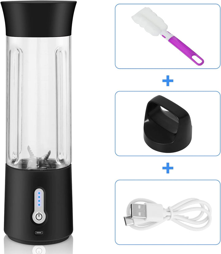 Canareen Tragbarer Mixer Smoothie Maker - 500ML Blender Mixer für Smoothies und Shakes | 4000mAh wie