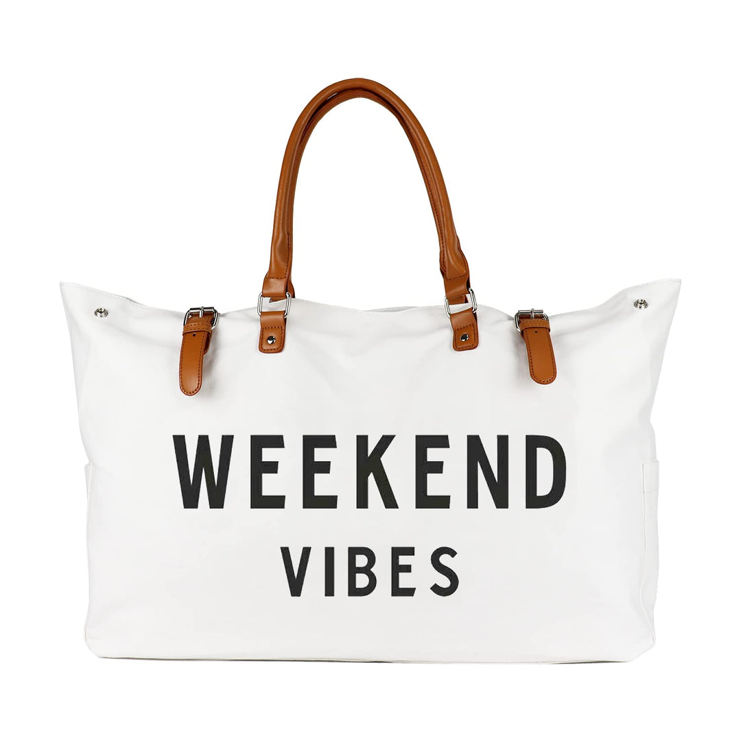 Lamyba Strandtasche für Damen, wasserdicht, sanddicht, Weiss/opulenter Garten, X-Large Weekend Vibes