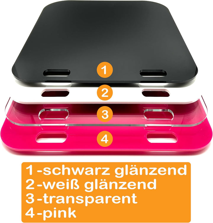 Gleitbrett aus Acryl für Tefal Heissluftfritteuse Easy Fry Grill & Steam | pink | 32x32cm | hochwert