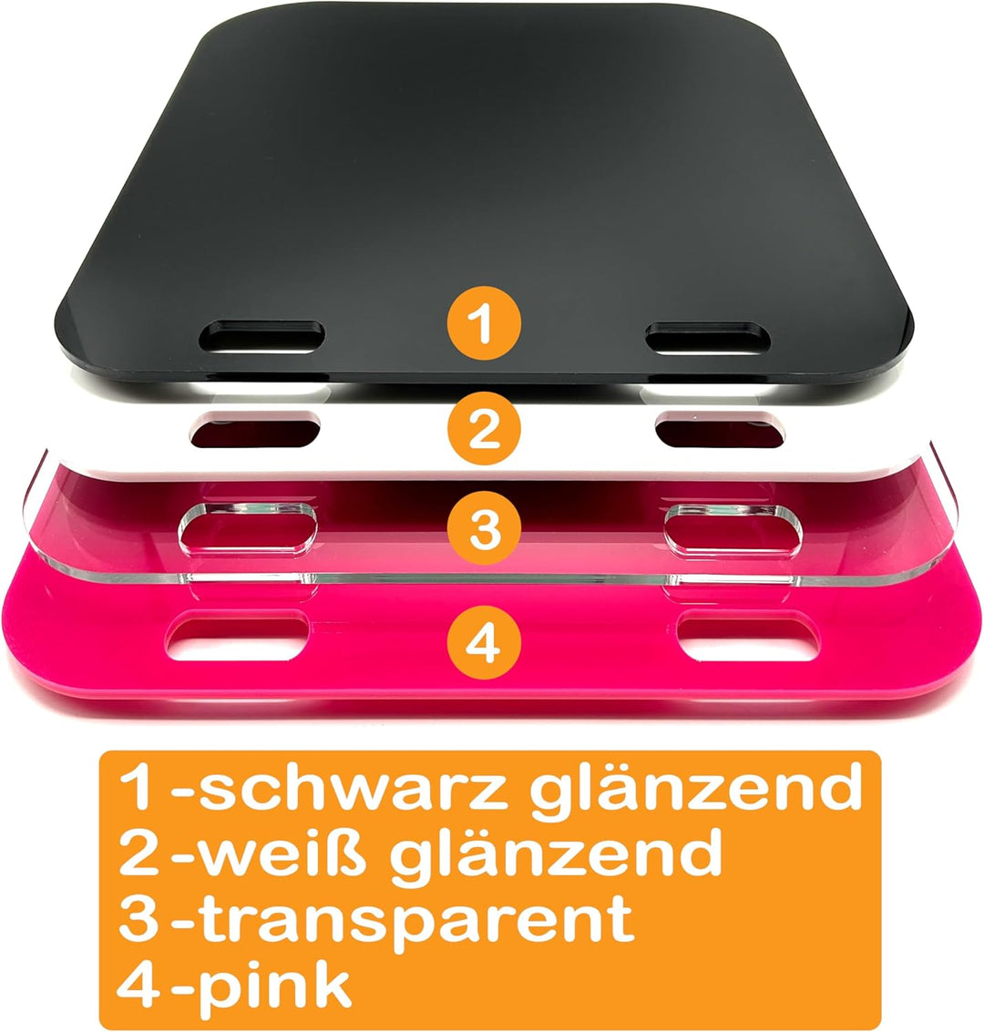Gleitbrett aus Acryl für Tefal Heissluftfritteuse Easy Fry Grill & Steam | weiss | 32x32cm | hochwer