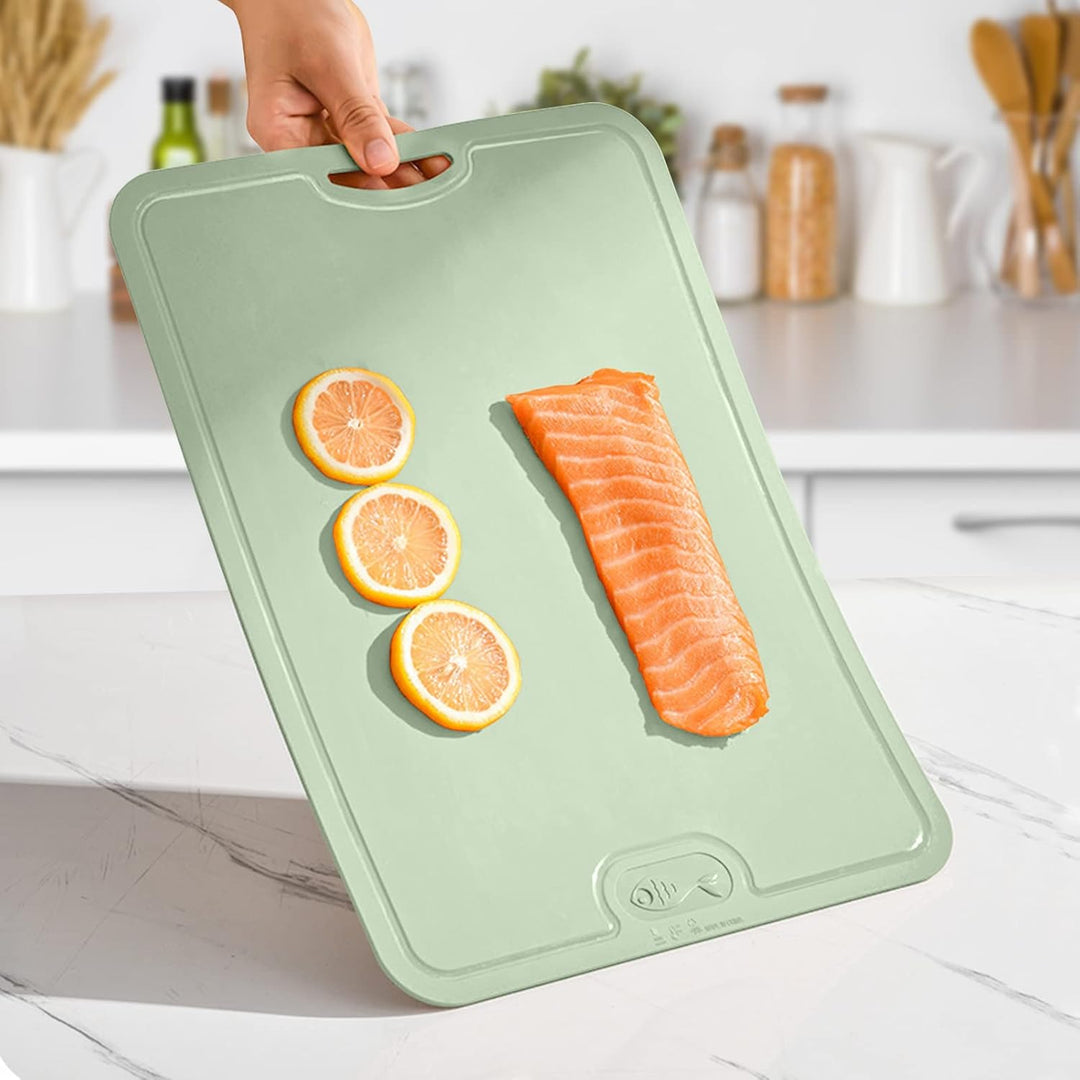 Gintan Flexibles TPU Schneidebrett, BPA-frei, mit Messer- und Saftrille, kratzfeste flexible Schneid