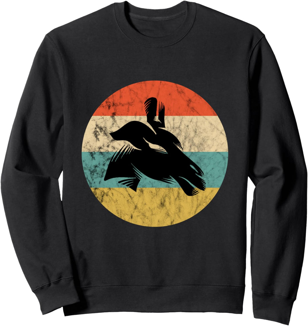 Giraffe Afrikanische Tiere Afrika Zoo Safari Retro Sunset Sweatshirt