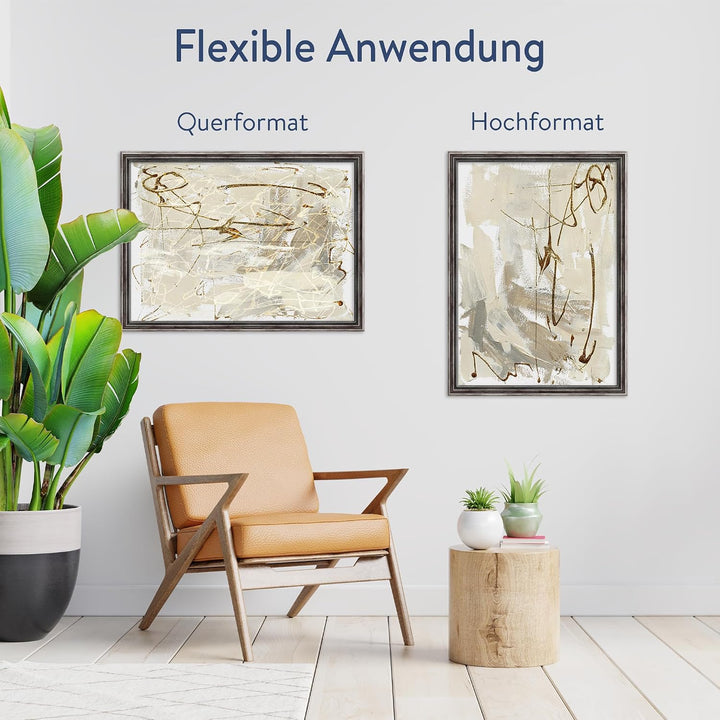 WANDStyle Bilderrahmen Antik 40x50cm I Farbe: Metall I Holzbilderrahmen I Fotorahmen I Barock Bilder