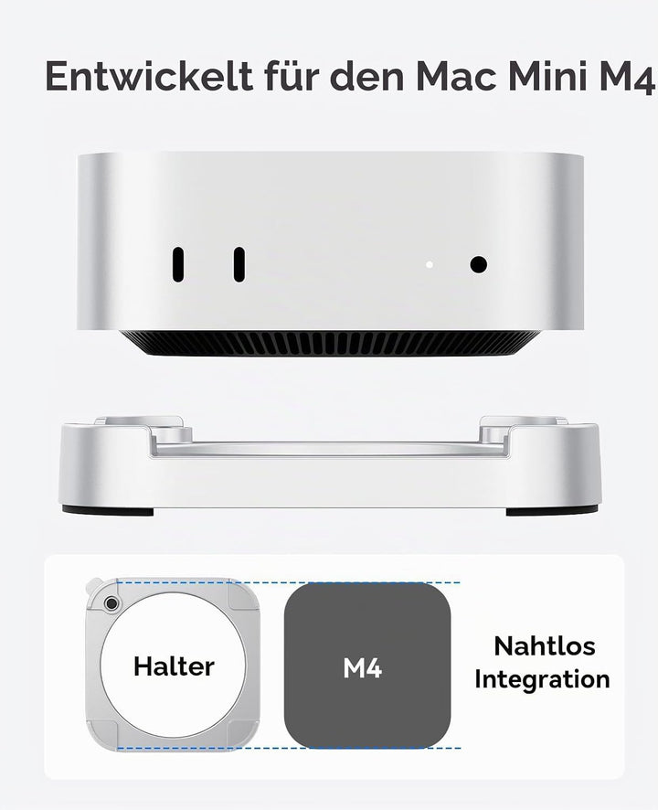 ORICO ST02 Stapelbarer Mac mini 2024 Ständer | Modulares Design + 360°-Belüftung | Platzsparend für