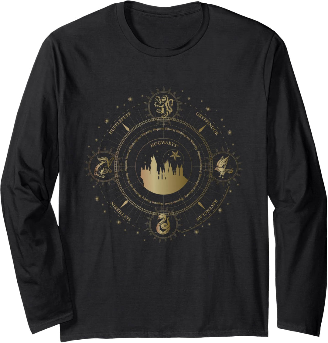 Harry Potter Hogwarts House Compass Langarmshirt