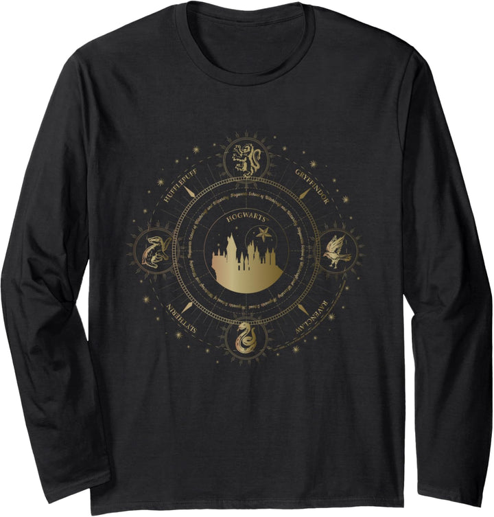 Harry Potter Hogwarts House Compass Langarmshirt