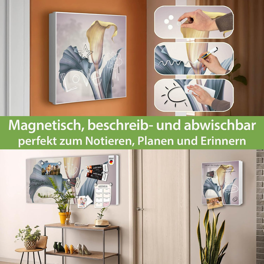 banjado Grosser Schlüsselkasten Metall - Schlüsselbox 30x30cm beschreibbarer mit 32 Haken - Schlüsse