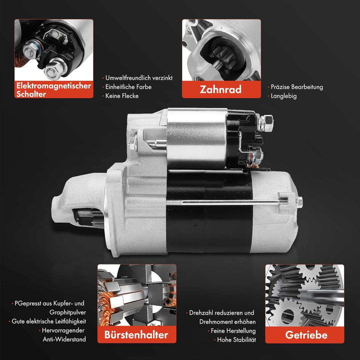 Frankberg Anlasser Starter 1,0 KW Kompatibel mit A.721 2005-Heute City 2012-2016 Coupe 2012-2016 Cro