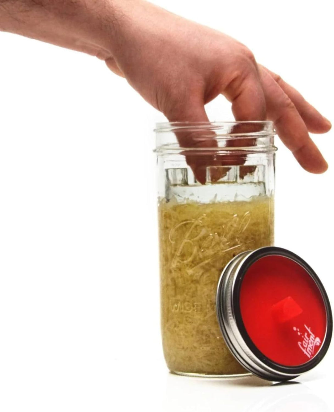 Fairment 4er Set Glas-Gewichte zur Fermentation von Sauerkraut, Kimchi, Gurken usw. Beschwerungsstei