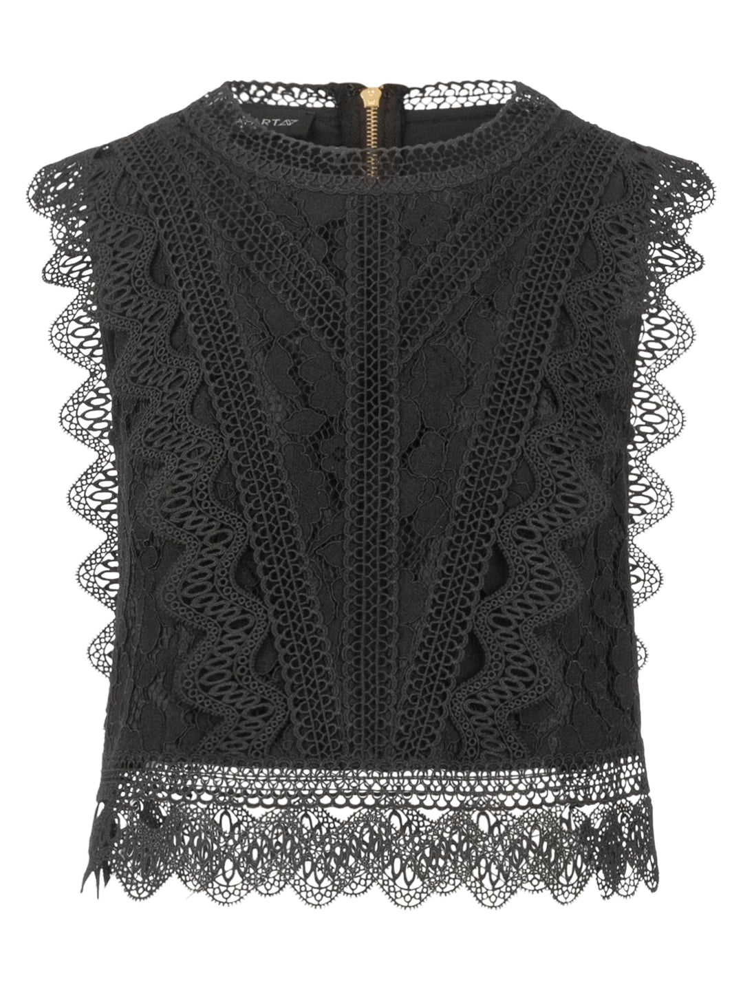 APART Fashion Damen Spitzentop Spitzentop 38 Schwarz, 38 Schwarz