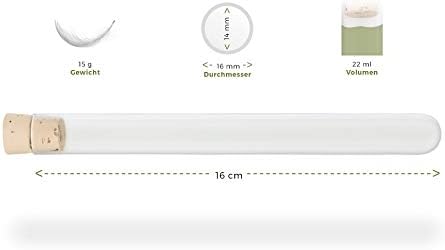 Reagenzgläser zum | Basteln & Dekorieren | Korken aus 100% Kork | Papp-Kärtchen aus recyceltem Papie