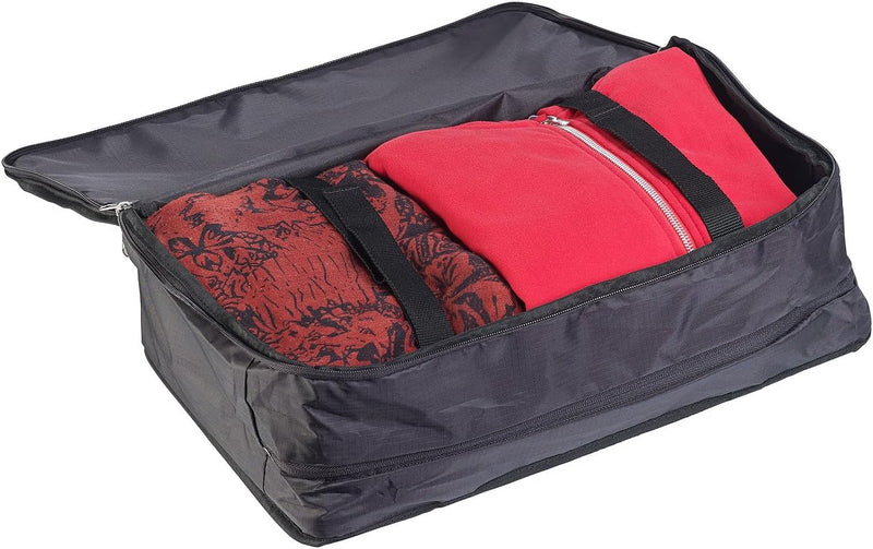 Xcase Koffer mit Regalsystem: 2er-Set XXL-Koffer-Organizer, Packwürfel zum Aufhängen, 45 x 64 x 30cm