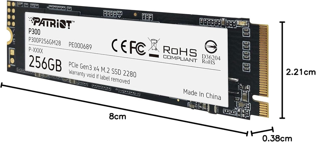 Patriot P300 M.2 PCIe Gen 3x4 256 GB SSD