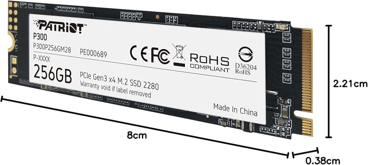 Patriot P300 M.2 PCIe Gen 3x4 256 GB SSD