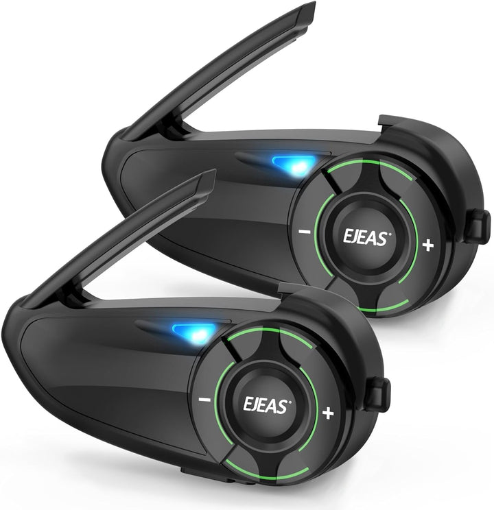 EJEAS Q8 Mesh Motorrad Bluetooth Headset, Helm Intercom für bis zu 6 Motorradfahrer Kommunikationssy