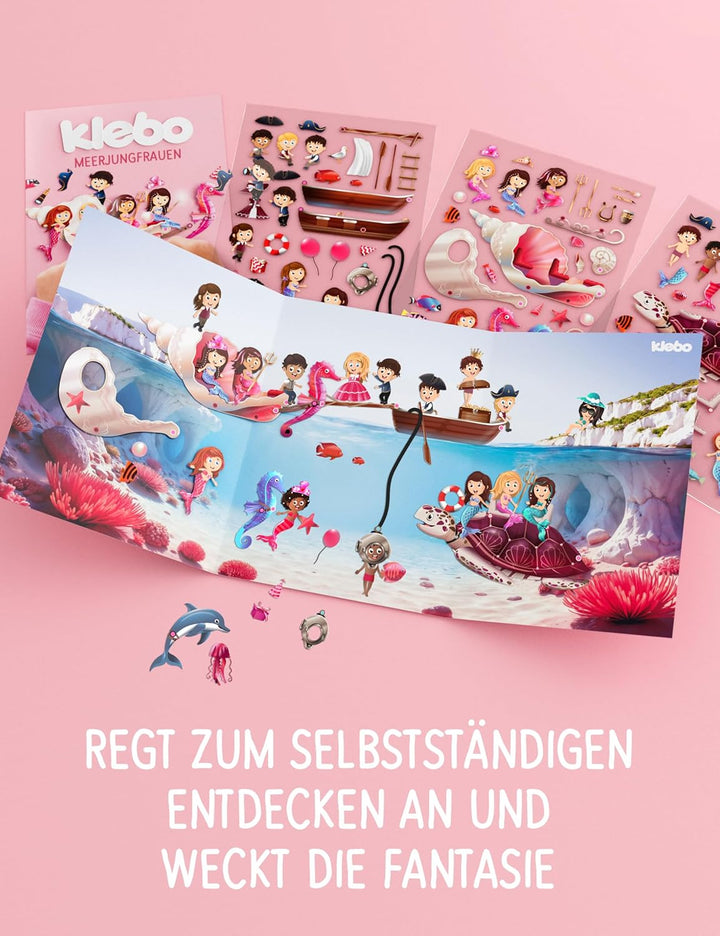 Meerjungfrau - Das erste Stickerbuch für Kinder zum Tüfteln, Bauen & Kombinieren - Wiederverwendbare