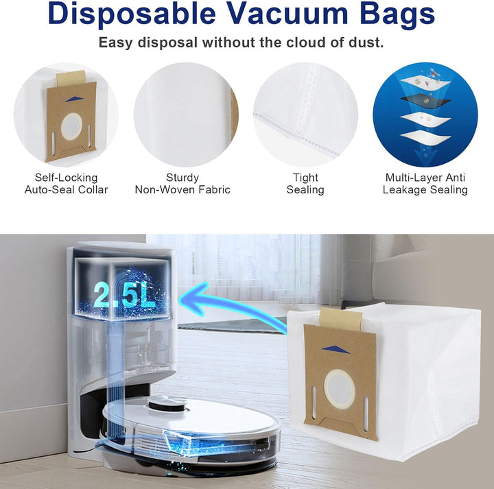 Feilifan Zubehör-Set für ECOVACS DEEBOT N10 PLUS/ T9+/ N8 PRO+/ N8+/ T8AIVI+/ T8+ Saugroboter, 19-te
