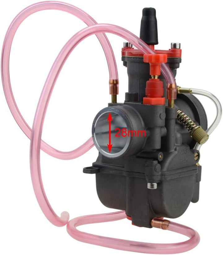 GOOFIT 28mm PWKVergaser Ersatz für 2 oder 4 Hub Motor 125cc 250cc Motorrad Dirtbike Scooter 28mm Ver