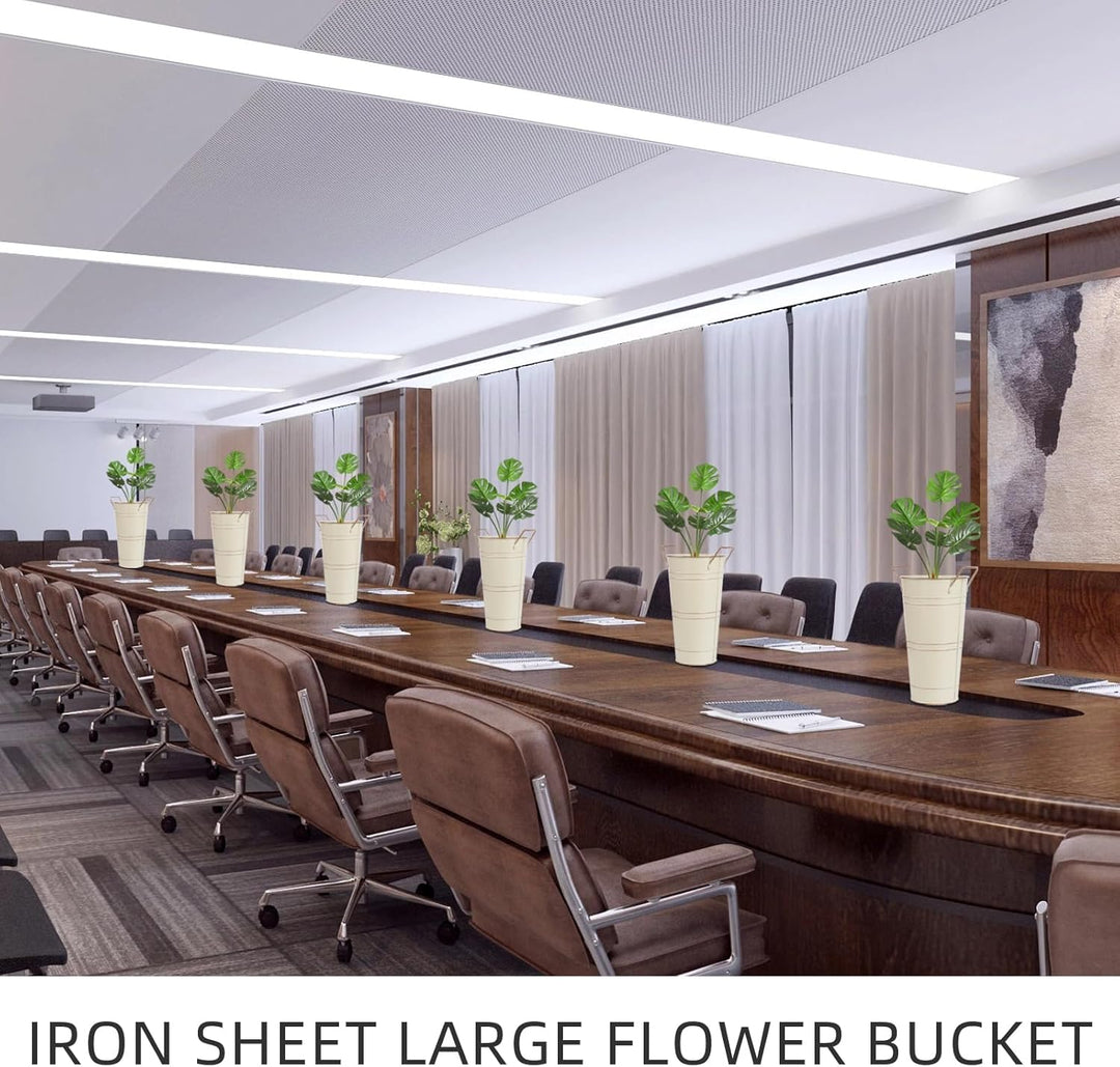Notakia Verzinkte Metallvasen, Bauernhaus, französische Blumenvasen für Schnittblumen, Heimdekoratio