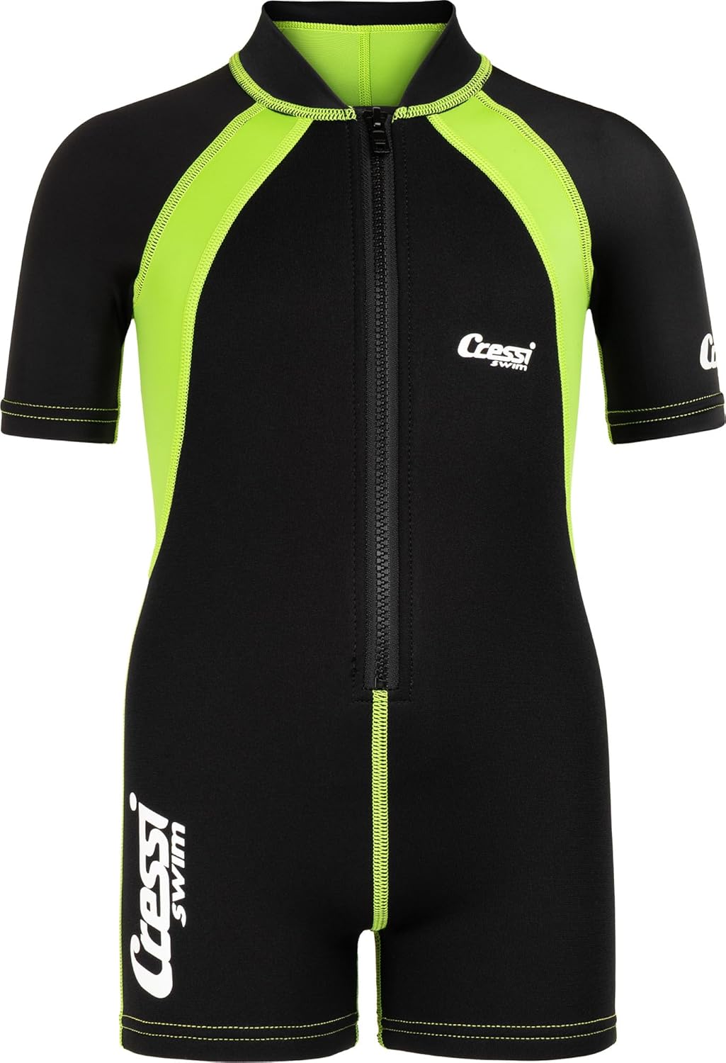 Cressi Kid Shorty Wetsuit 1.5 mm - Shorty Neoprenanzug für Kinder Ultra Stretch Neopren Schwarz/Lime