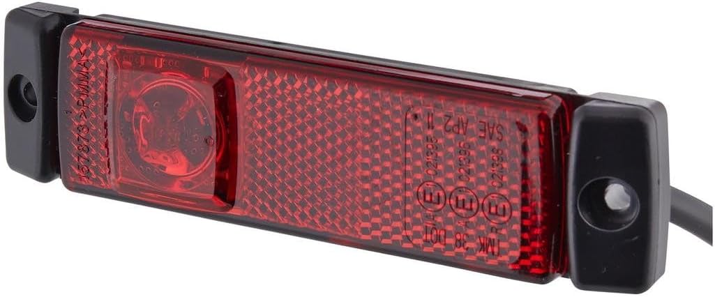 HELLA - Schlussleuchte - LED - 24V - Anbau - Lichtscheibenfarbe: rot - Kabel: 5000mm - links/rechts