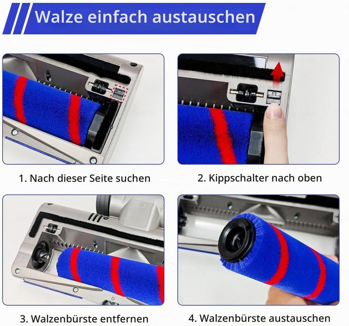 LED-Weichwalzen-Bürste-Ersatz Kompatibel Mit Dyson V7,V8,V10,V11,V15 Staubsauger – Bürstenkopf Nur f