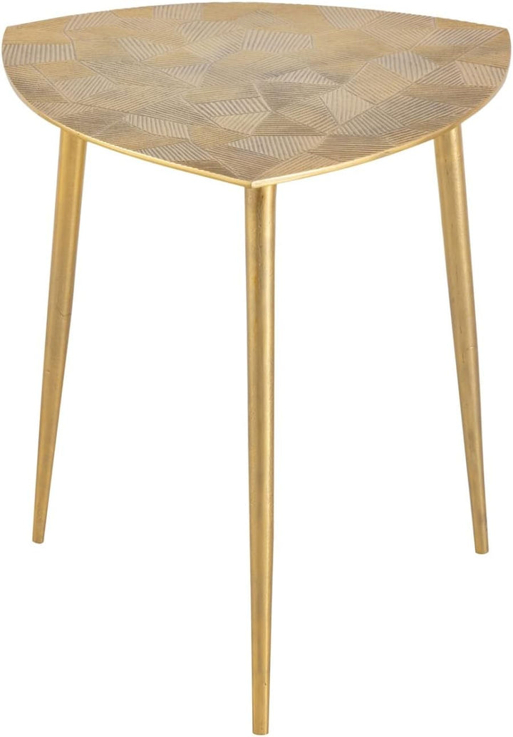 casamia Beistelltisch Metall Dekotisch Alster 40x45x40 cm dreieckig klass. Design Aluminium Silber o