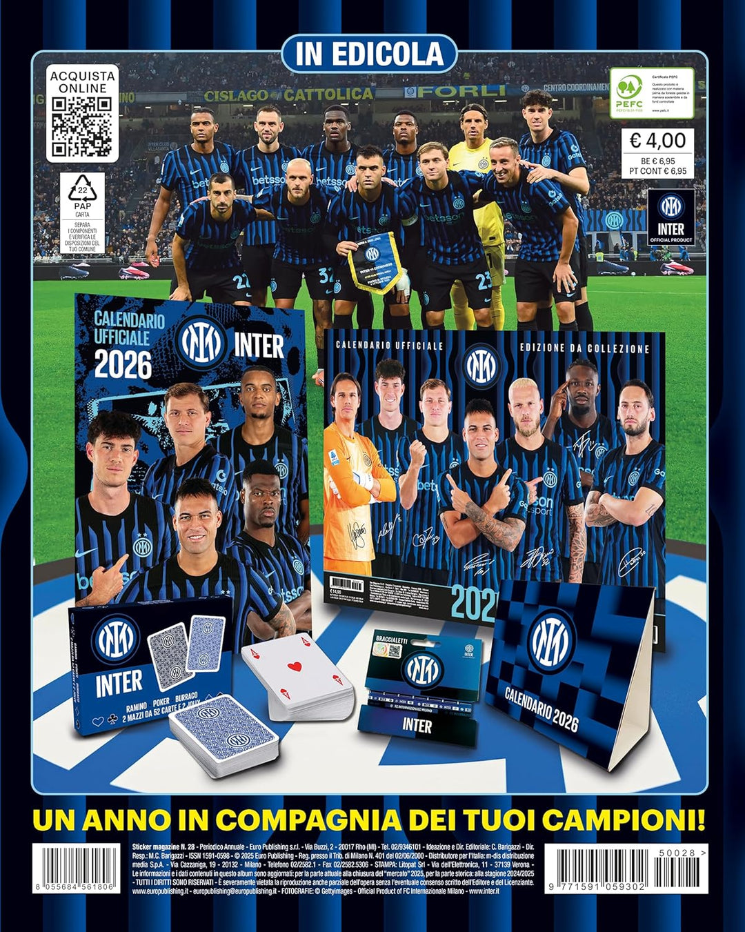 EURO PUBLISHING - Inter 2025-2026 Album + 250 Figuren - auf Italienisch