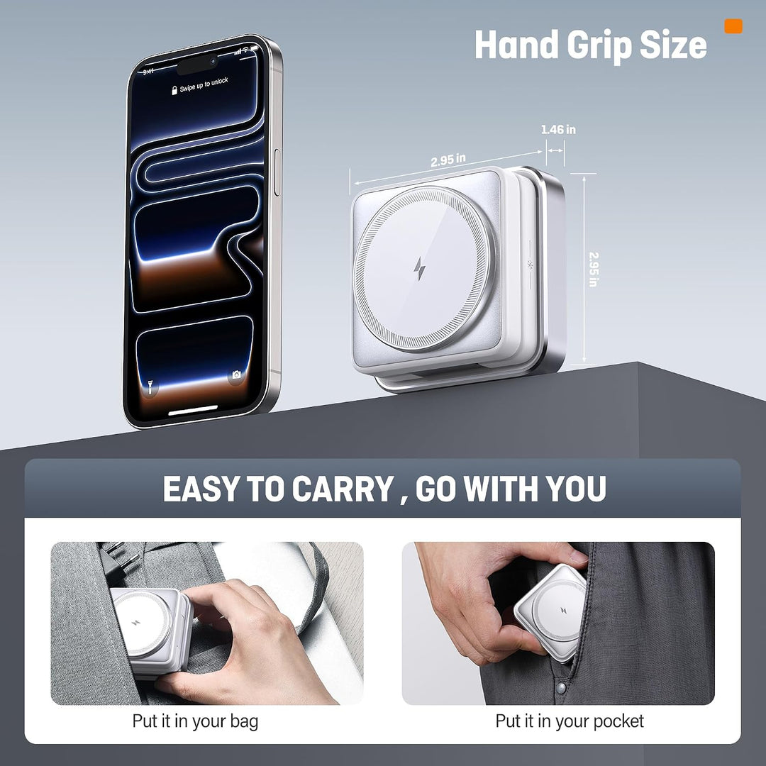Ladestation Apple Watch und iPhone, 3 in 1 Apple MagSafe Ladegerät Faltbar Wireless Charger für Appl