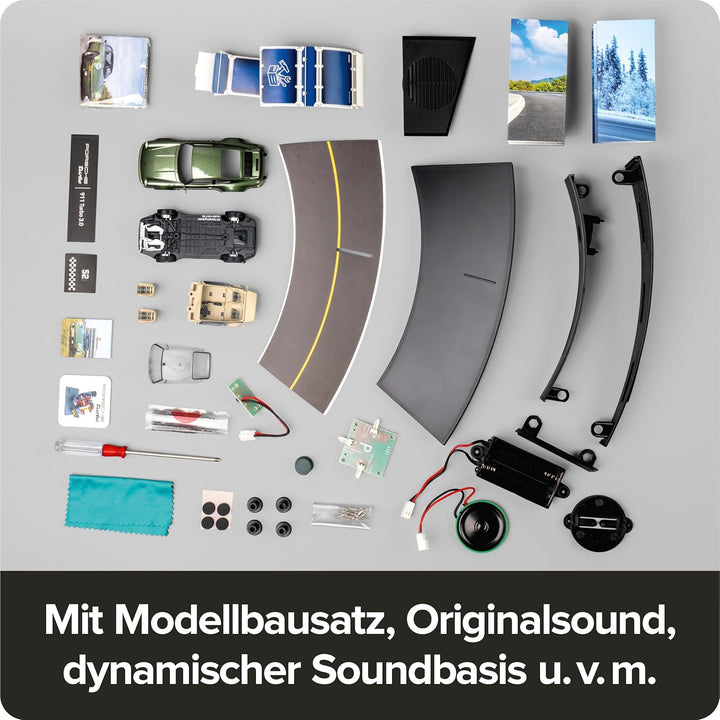 FRANZIS 67233 - Porsche 911 Turbo Adventskalender - Modellbausatz im Massstab 1:43, inkl. Soundmodul