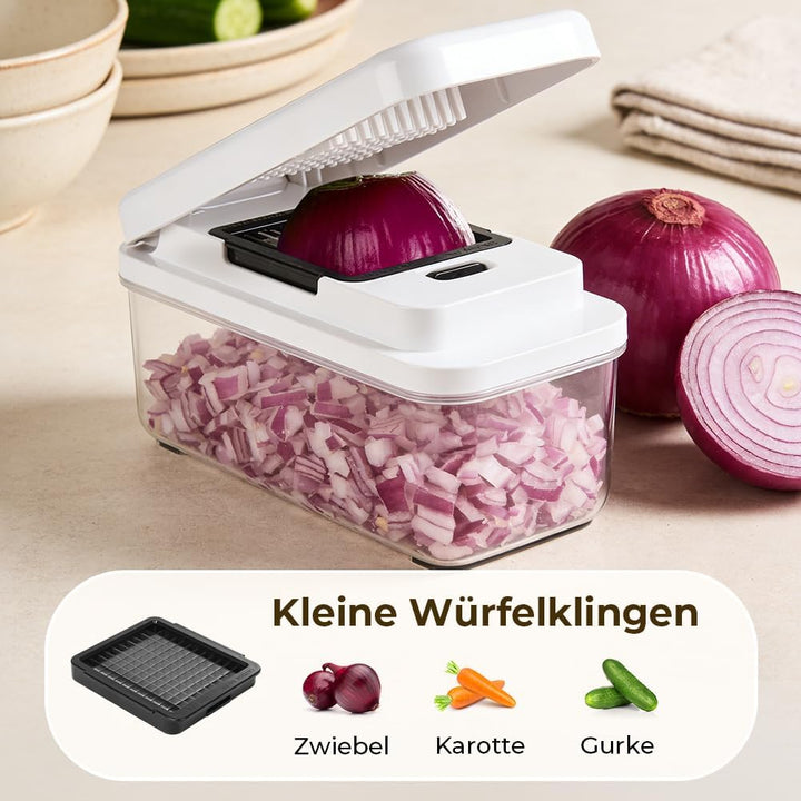 Gemüseschneider Manuell, Zwiebelschneider, Gemüse Schneider für Schnell und Gleichmässig Würfel, Gem