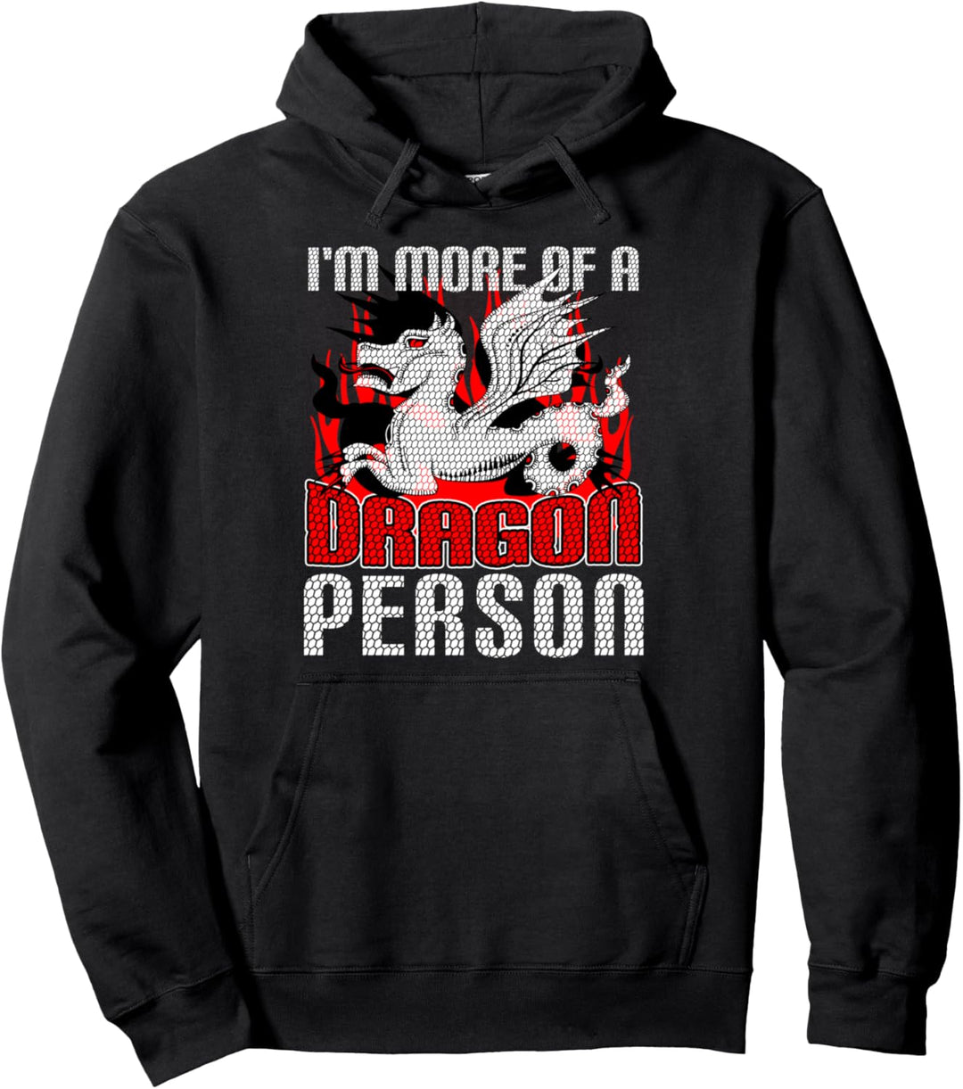 Ich bin eher ein Drache Lustiges Geschenk Fun Pullover Hoodie