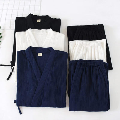 Japanische Kimono Loose Casual Home Pyjamas für Herren Nachtwäsche Grösse L O63