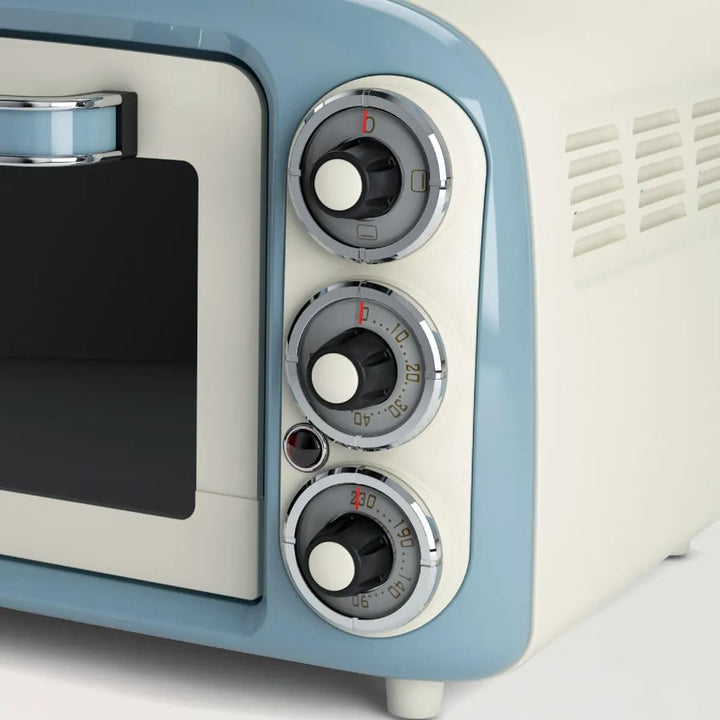 Ariete Vintage-Ofen 979, Retro Elektrobackofen mit 3 Backpositionen, 30 cm Pizzaofen, Max. Temperatu