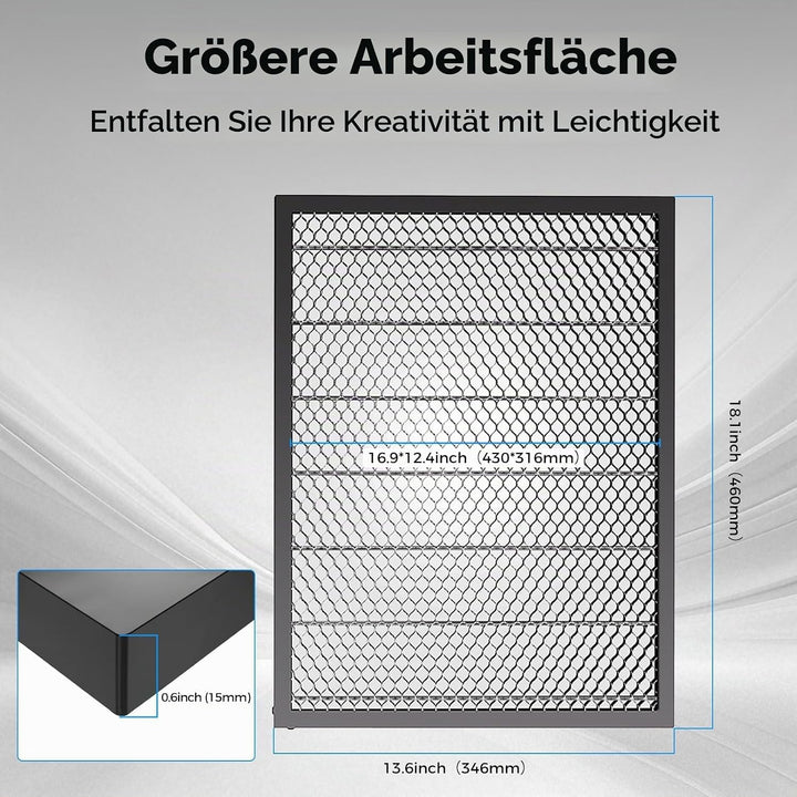 Creality Honeycomb Arbeitstisch für Falcon A1 und A1 Pro Lasergravierer, 460 × 346 mm Wabenplatte au