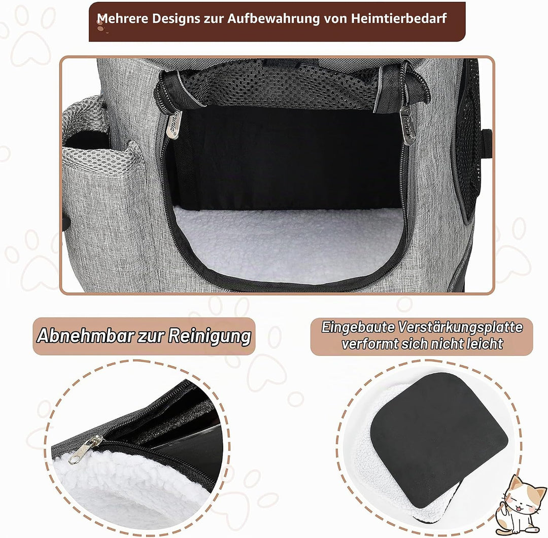 Kritter Planet Haustier-Rucksack mit Mesh-Fenster, atmungsaktive und Faltbare Hundetasche für Hunde