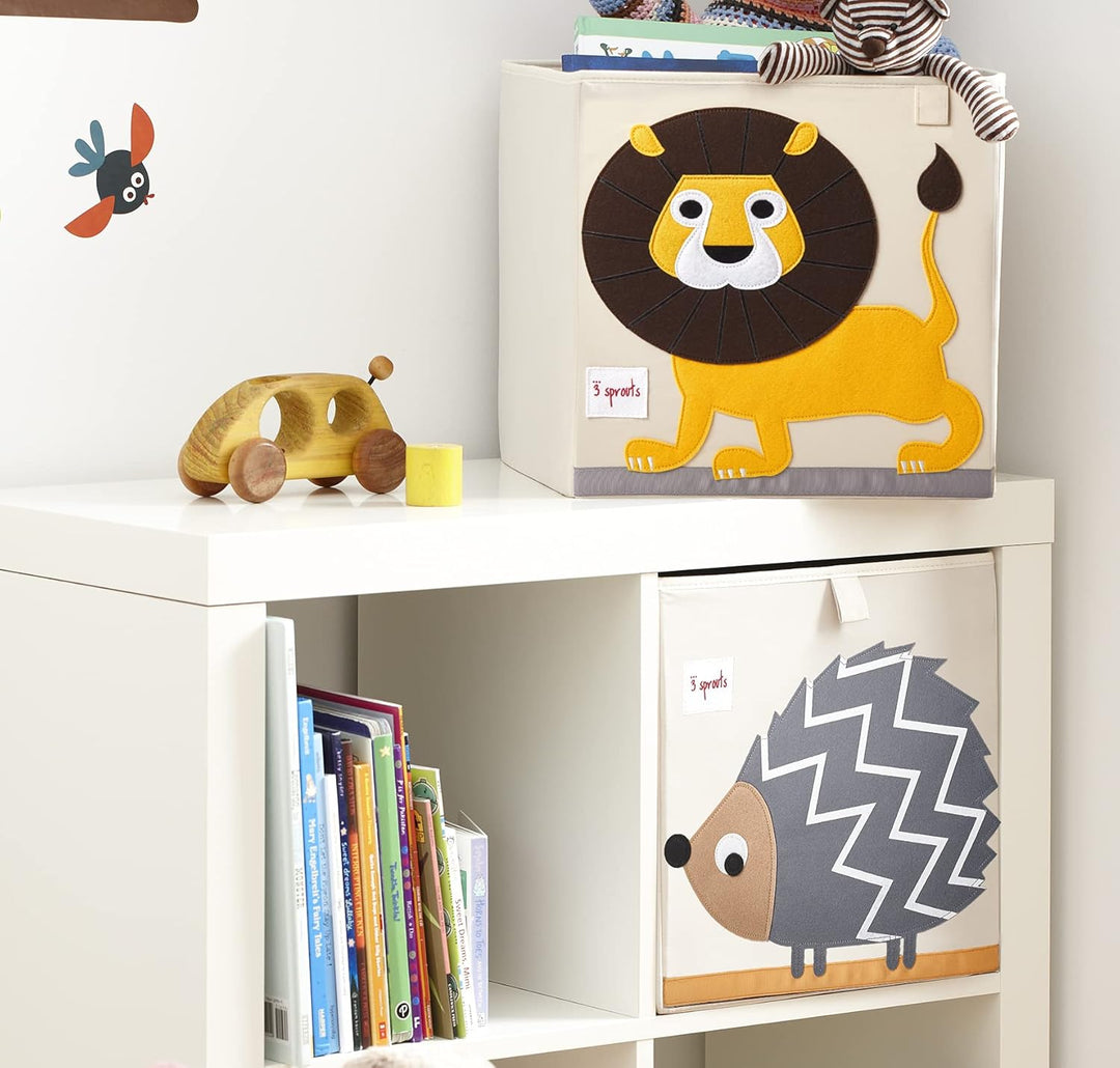 3 Sprouts, Aufbewahrungsbox Kinder mit Deckel, Spielzeugbox für Kallax Regale, Box zur Spielzeugaufb