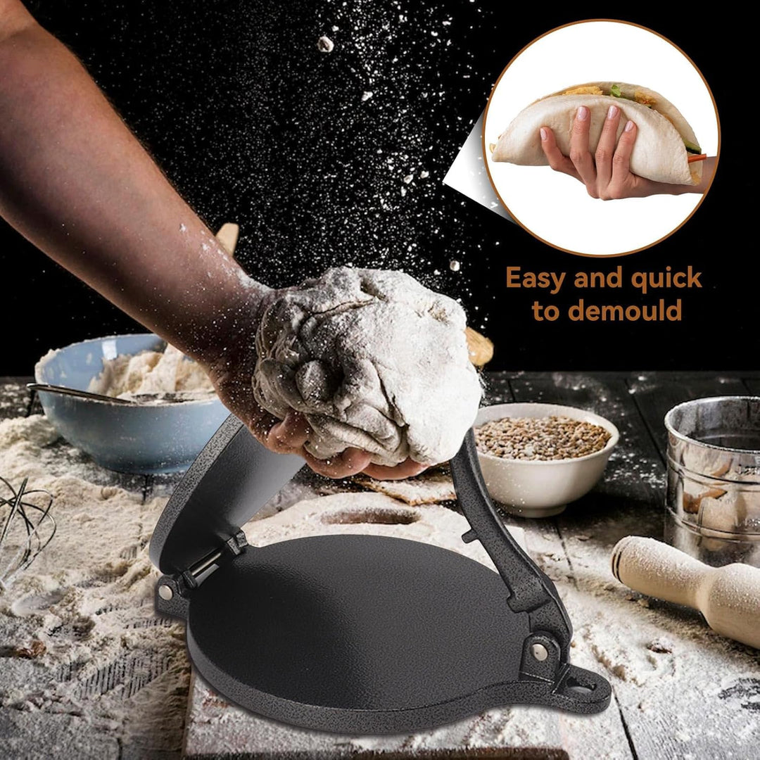 Tortilla-Presse, Tortilla-Maker, Manuelle Roti-Maker-Teigpresse, Quesadilla-Maker, Aluminiumlegierun