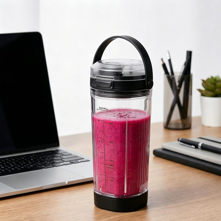 Mixgefäss kompatibel mit Ninja Blast Tragbarer Mixer, 530ml Mixbecher mit Auslaufsicherer Deckel, Mi