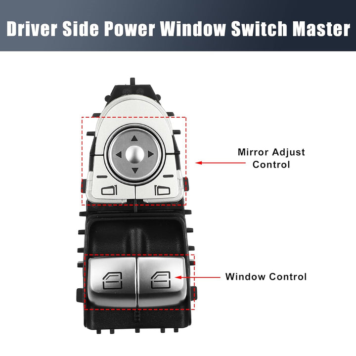 X AUTOHAUX Fahrerseite Fensterheber Schalter Master Ersatz A2059050202 A2059056911