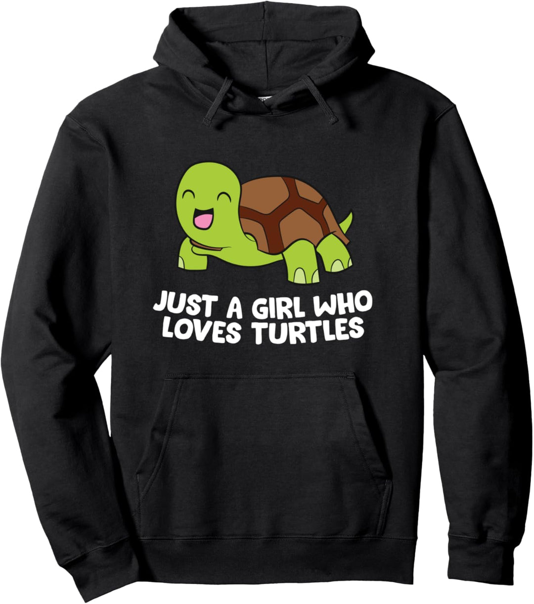 Nur Ein Mädchen Das Schildkröten Liebt Pullover Hoodie