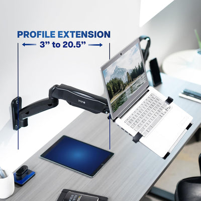 VIVO Mount-V001GL Laptop-Wandhalterung, höhenverstellbar, pneumatisch, verlängerter Arm, voll bewegl