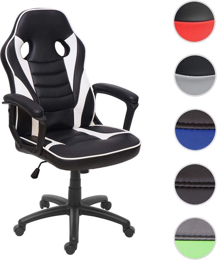 Mendler Bürostuhl HWC-F59, Schreibtischstuhl Drehstuhl Racing-Chair Gaming-Chair, Kunstleder -
