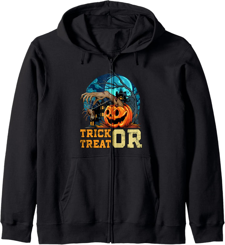 Halloween, Gruselkürbis, Süsses oder Saures Kapuzenjacke