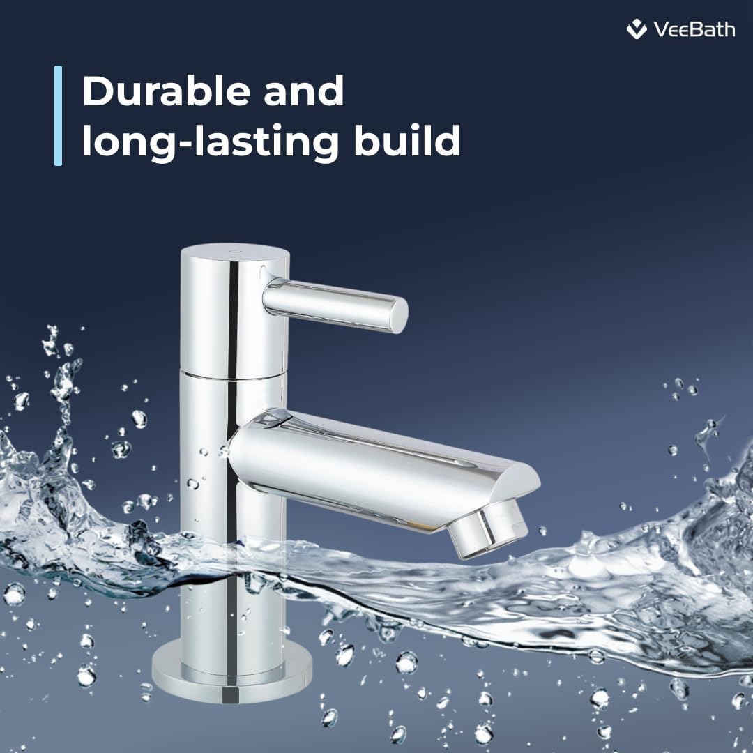 veebath Julia Val 1/2 C CD Chrome Wasserhähne mit Hebel mit Ventiltellern aus Keramik, Hebel