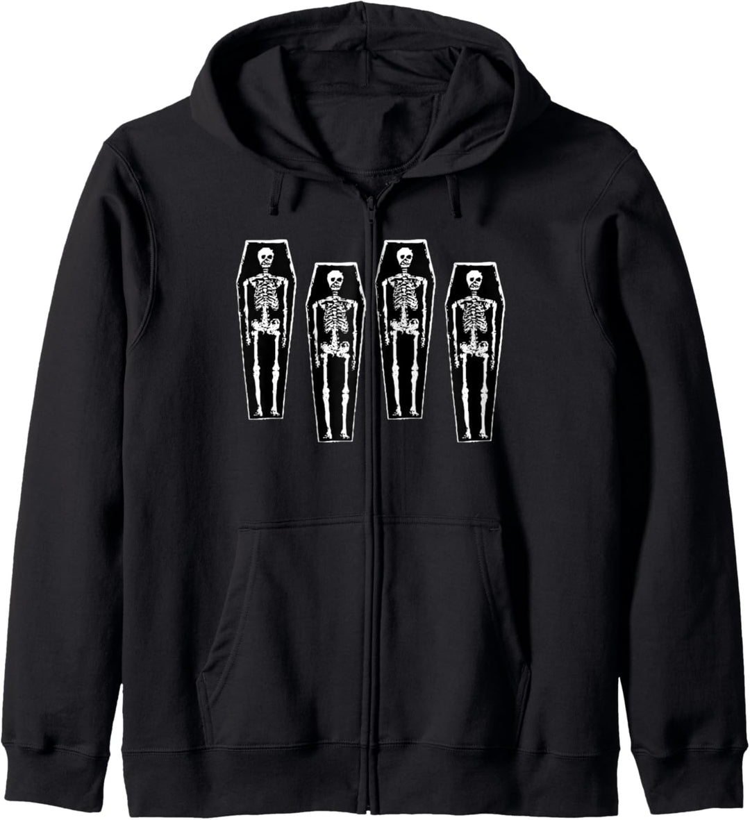 Skeletons and Coffins Dark Death for a Goth Punk Halloween Kapuzenjacke