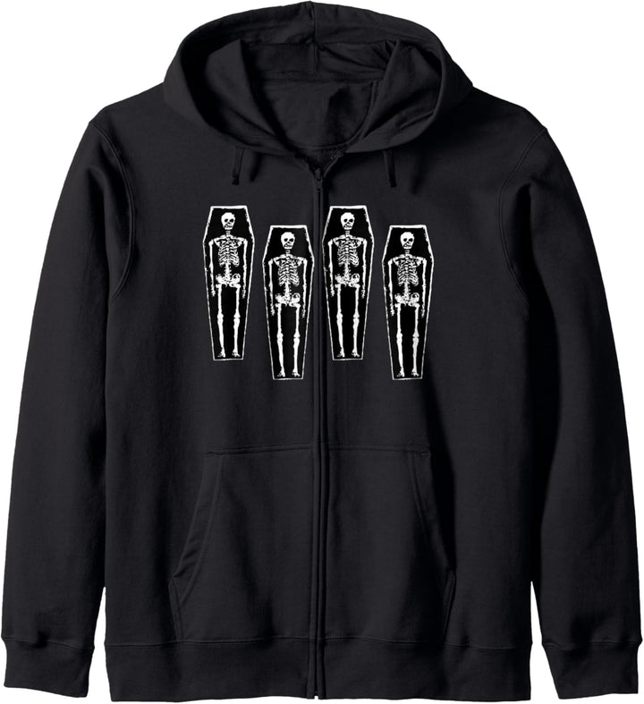 Skeletons and Coffins Dark Death for a Goth Punk Halloween Kapuzenjacke