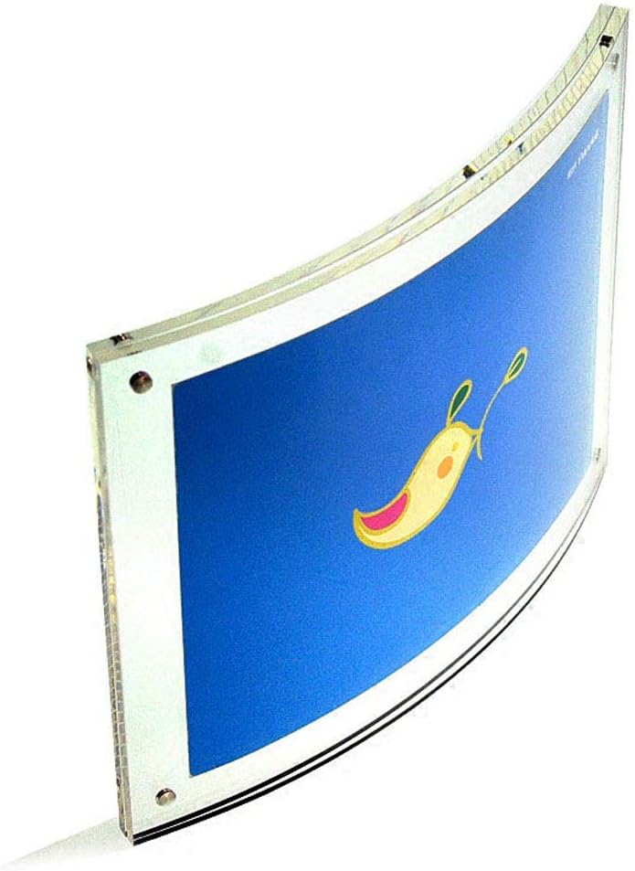 Acryl klar bilderrahmen für 21.6x27.9cm Fotos, magnet verschlüsse, gebogenen platten, doppel- einsei