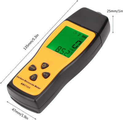 BuyWeek Kohlenmonoxid Melder, Handheld Co Melder Hohe Präzision Kohlenmonoxid Messgerät CO Gasmonito